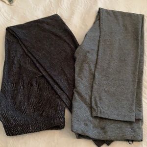 Leggings: Herringbone and Grey